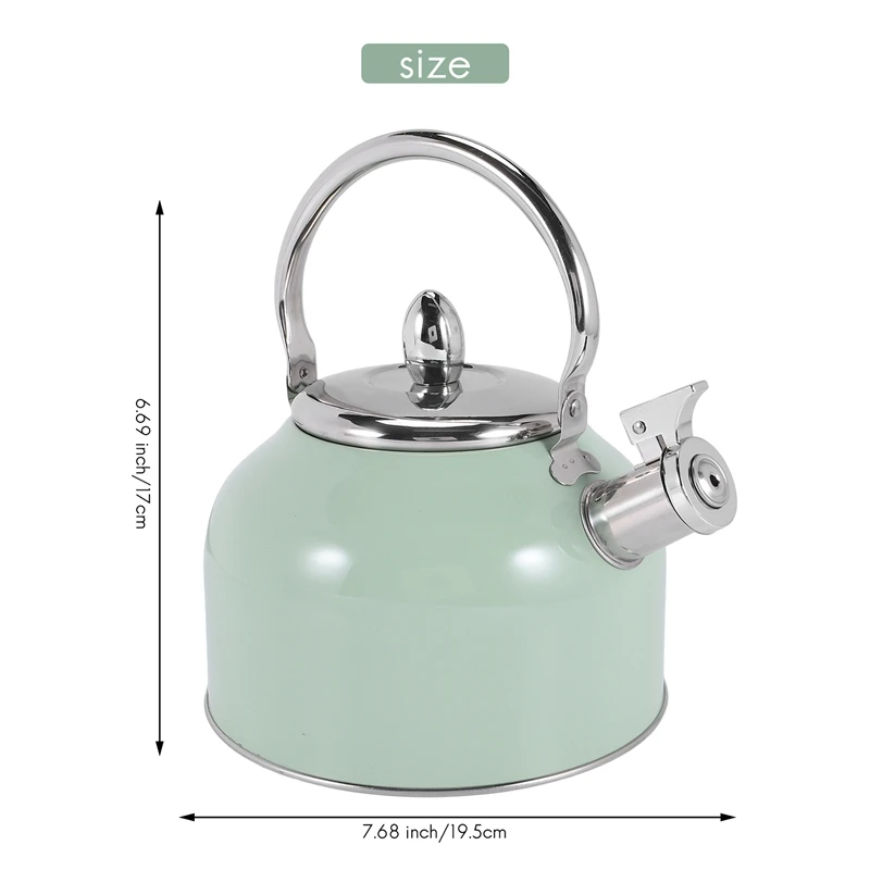 Whistling Kettle 2.5L For Gas Stove All Stovetops Stainless Steel Coffee Tea Kettle Gas Teapot