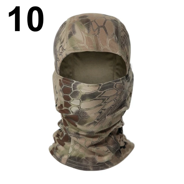 Enhanced Tactical Balaclava Sun Hat Set - Full Face Protection with Camouflage Design