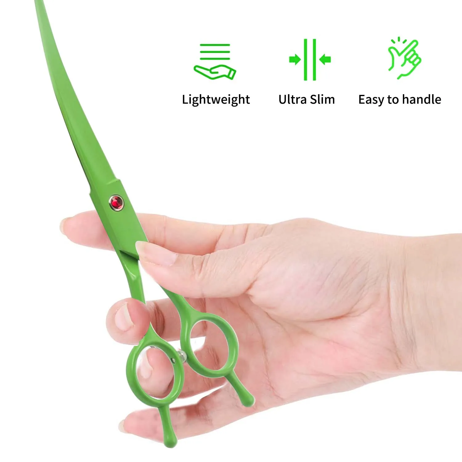 Curved Dog Grooming Scissors Stainless Up Curved Scissors Professional Pet Shears Chunker Thinning Z3002