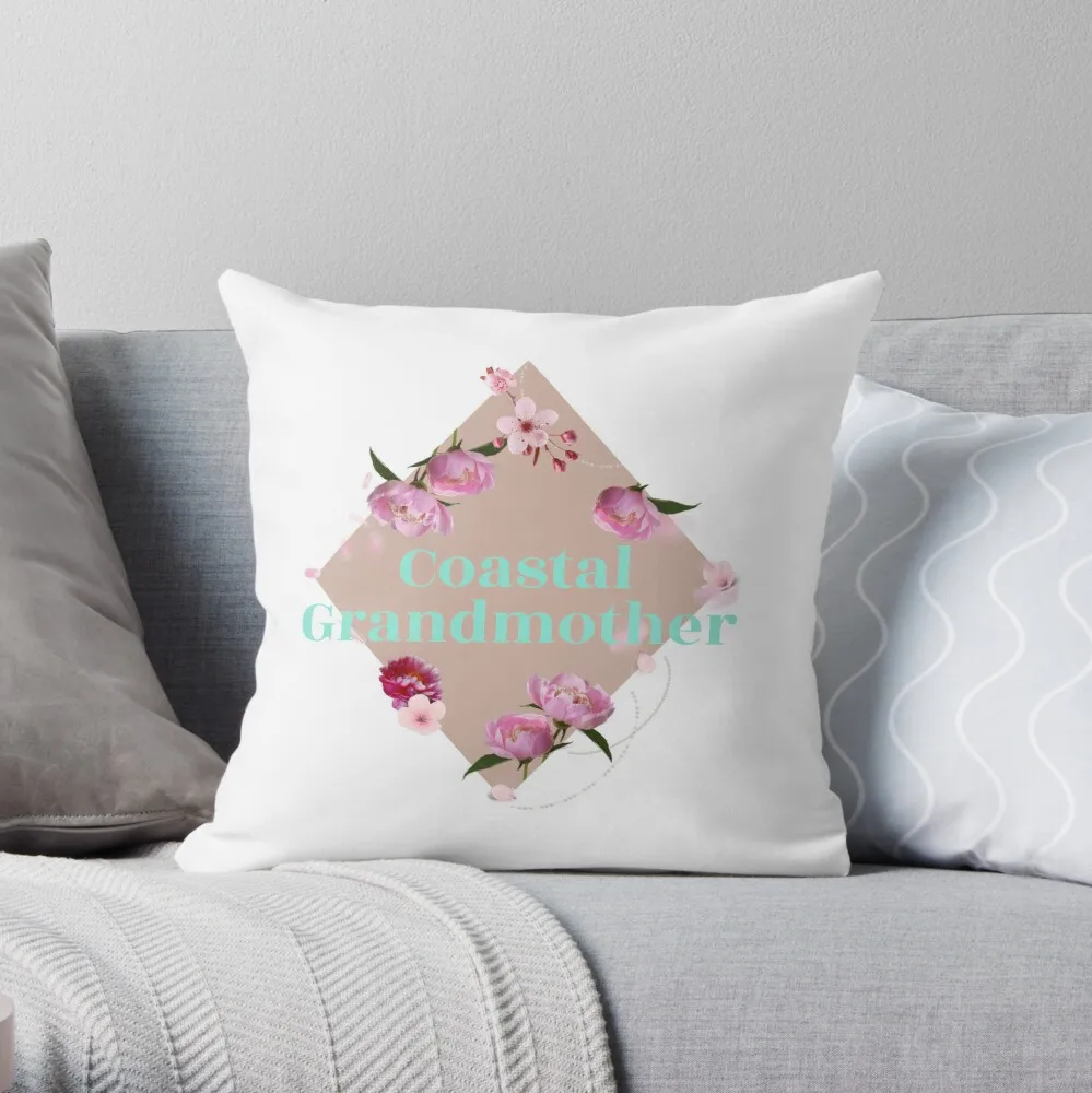 

Coastal Grandmother Throw Pillow Print Zipper Decorative case Car Cushion Cover Core Not Included