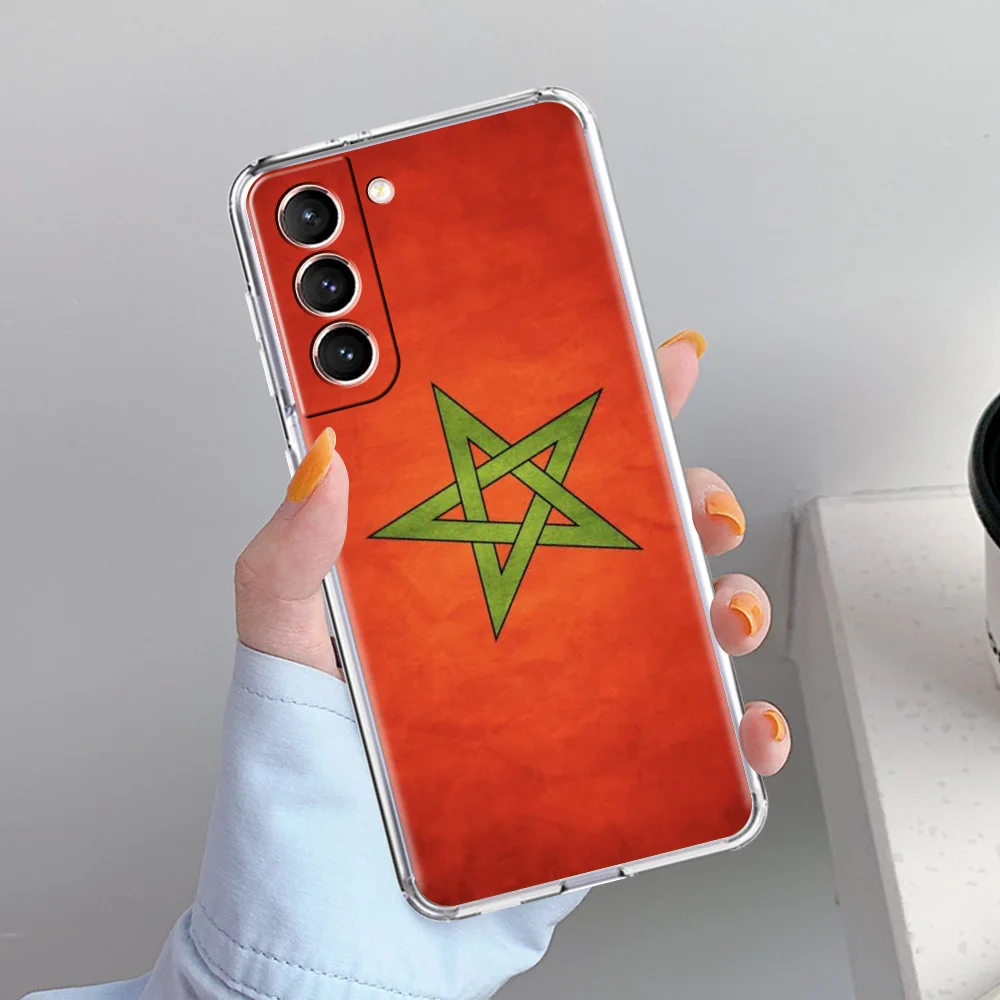 Morocco Flag Soccer Design Soft Clear Phone Case