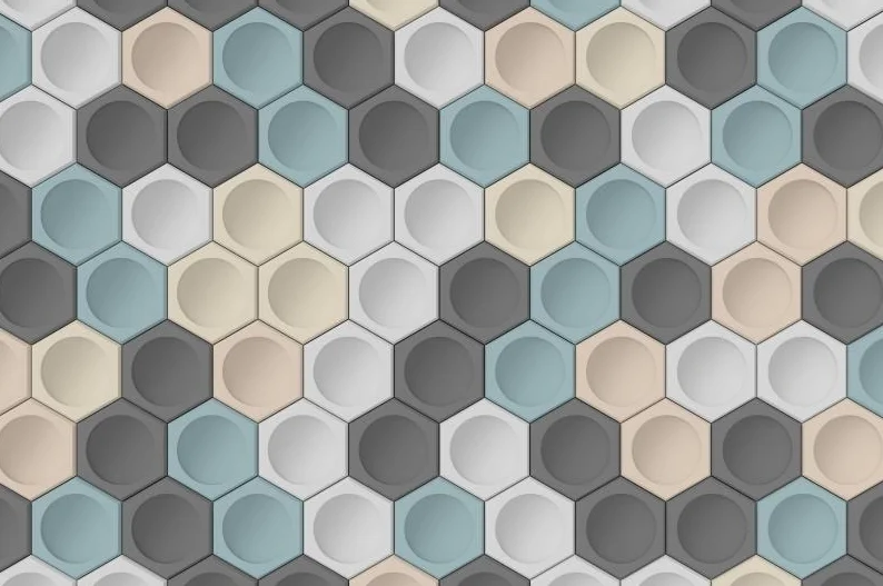 thumbnail image 1 of Papel de pared beibehang Papel tapiz de escritorio de recepción de bar de Internet con tecnología de metal hexagonal geométrico moderno personalizado, 1 of 5