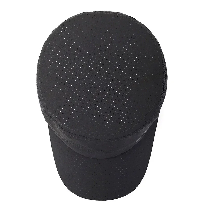 Half Mesh Military Hats Men Women Quick-Drying Hollow Out Flat-Top Cap Summer Sunscreen UV Sun Hats Outdoor Sport Fishing Visors