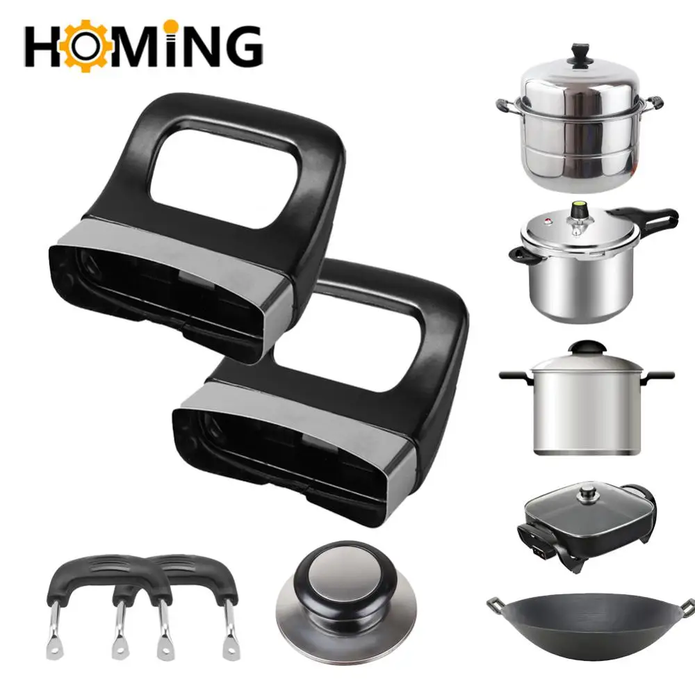 Pot Handle Kitchen Tool Short Accessories Bakelite Grip Double Hole Anti Scalding Household Pan Dismountable 2PCS