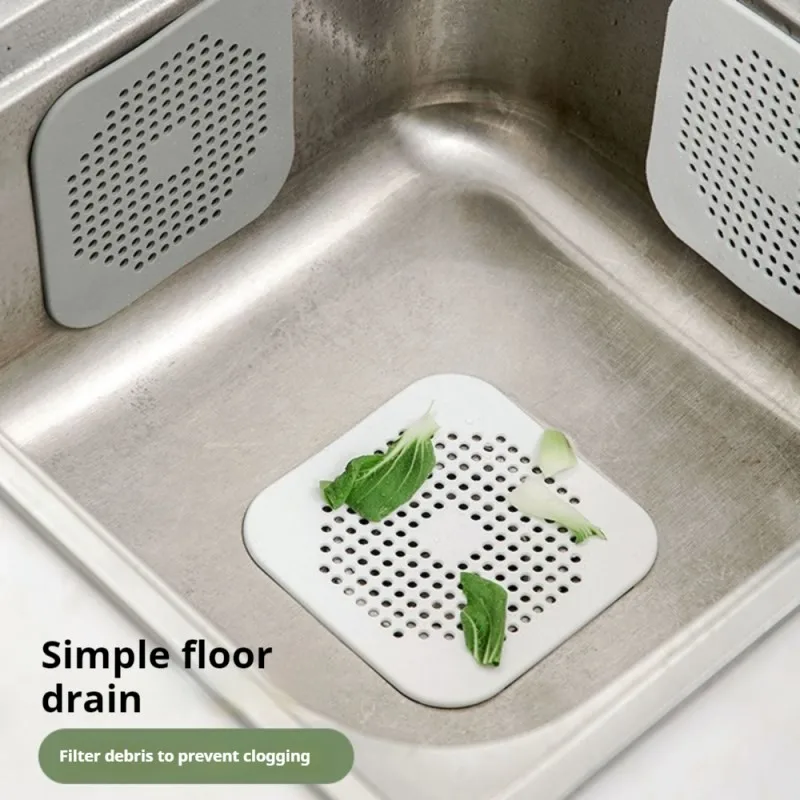 Floor Drain Mat Sewer with Suction Cup Kitchen Bathroom Anti Clogging Hair Filter