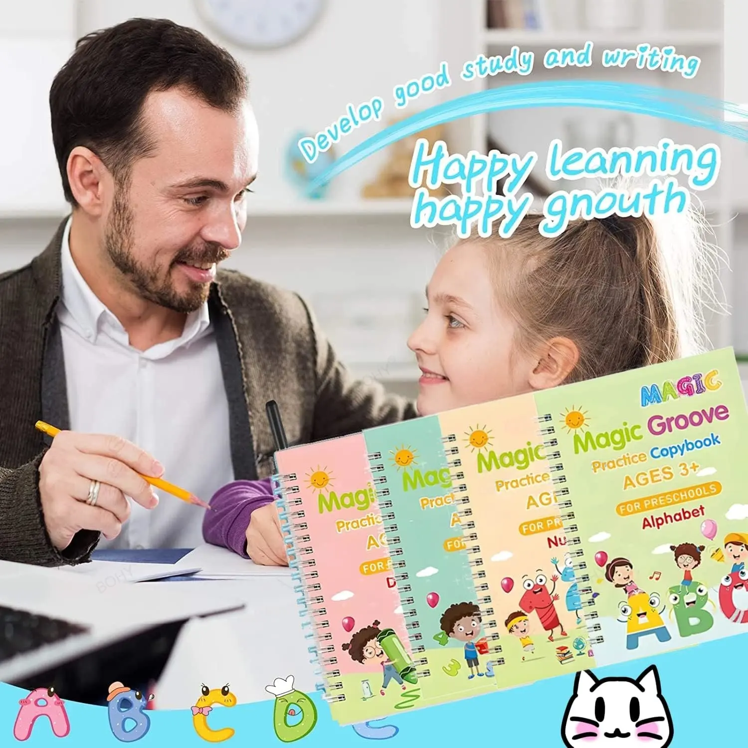Grooved Handwriting Books for Kids Magic Practice Copybook Cursive Writing Combination Calligraphy for Kindergarten Preschool 3
