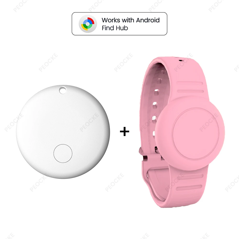 Smart Location Tag with Adjustable Silicone Wristband - Anti-Lost GPS and Bluetooth Tracker