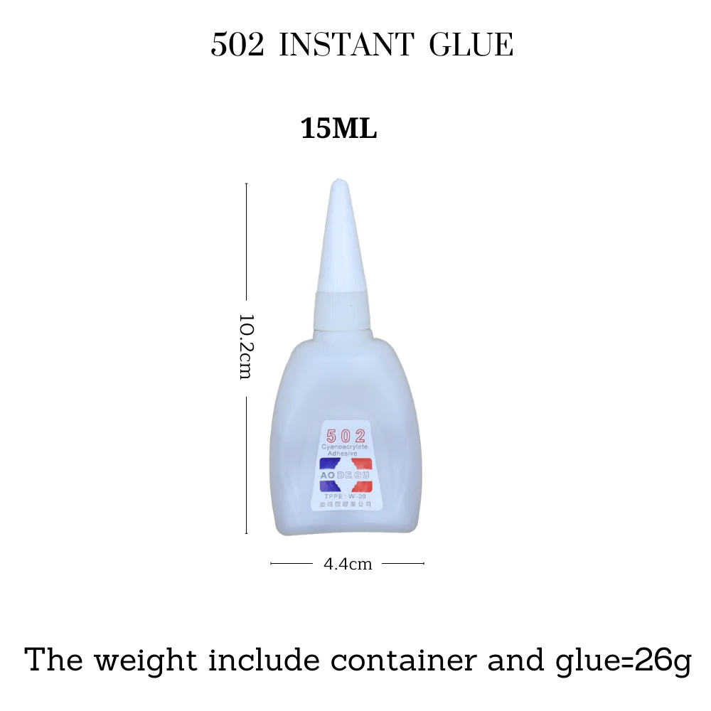 3ML 15ML Cyanoacrylate Instant Glue Strong Adhesive DIY Liquid Jewelry Toy Shoes Super Quick Drying Transparent 502 Super Glue 6