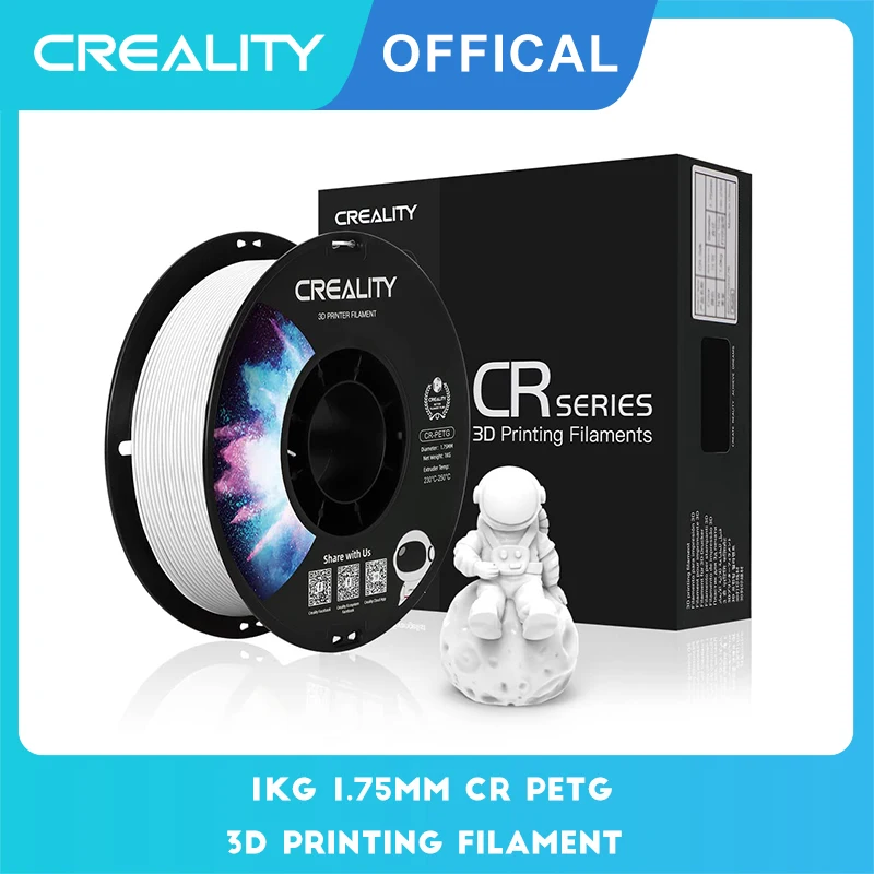 

Creality CR PETG plastics 1.75mm 1kg 3D Printer Filament No-Tangling Strong Bonding and Overhang Performance For All FDM Printer