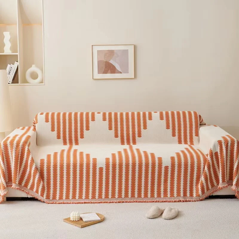 Luxury Thick Chenille Sofa Towel, Soft Anti-slip One-piece Full Cover Sofa Cover, Large Size Couch Covers 180x420cm 4