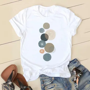 Love Simple Printed European and American Clothing Shirt Short Sleeve T-shirt Tops  Oversized T Shirt  Women Clothes 1