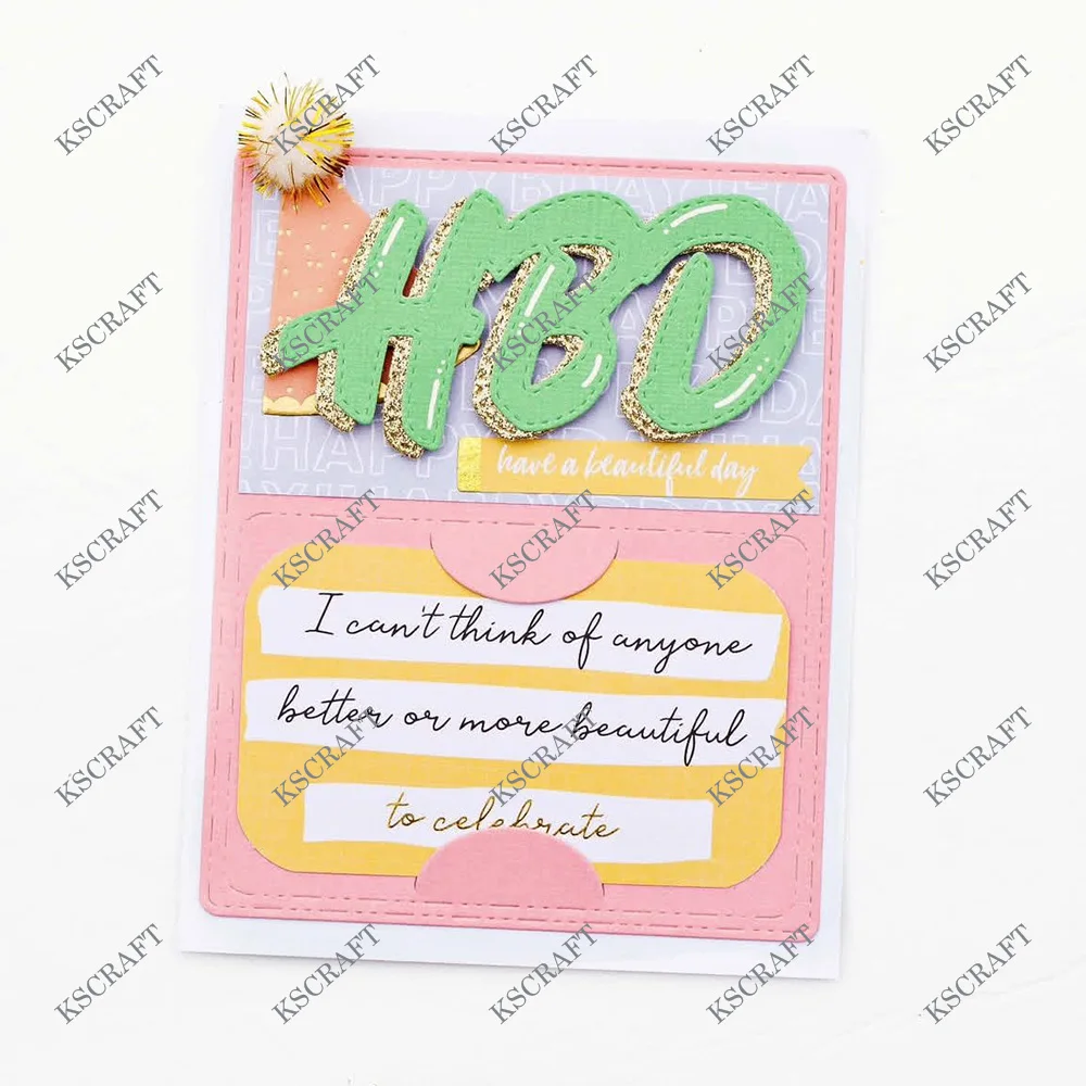 KSCRAFT 기프트 카드 홀더 DIY Scrapbooking 장식 엠보싱 DIY 종이 카드를위한 다이 스텐실 절단