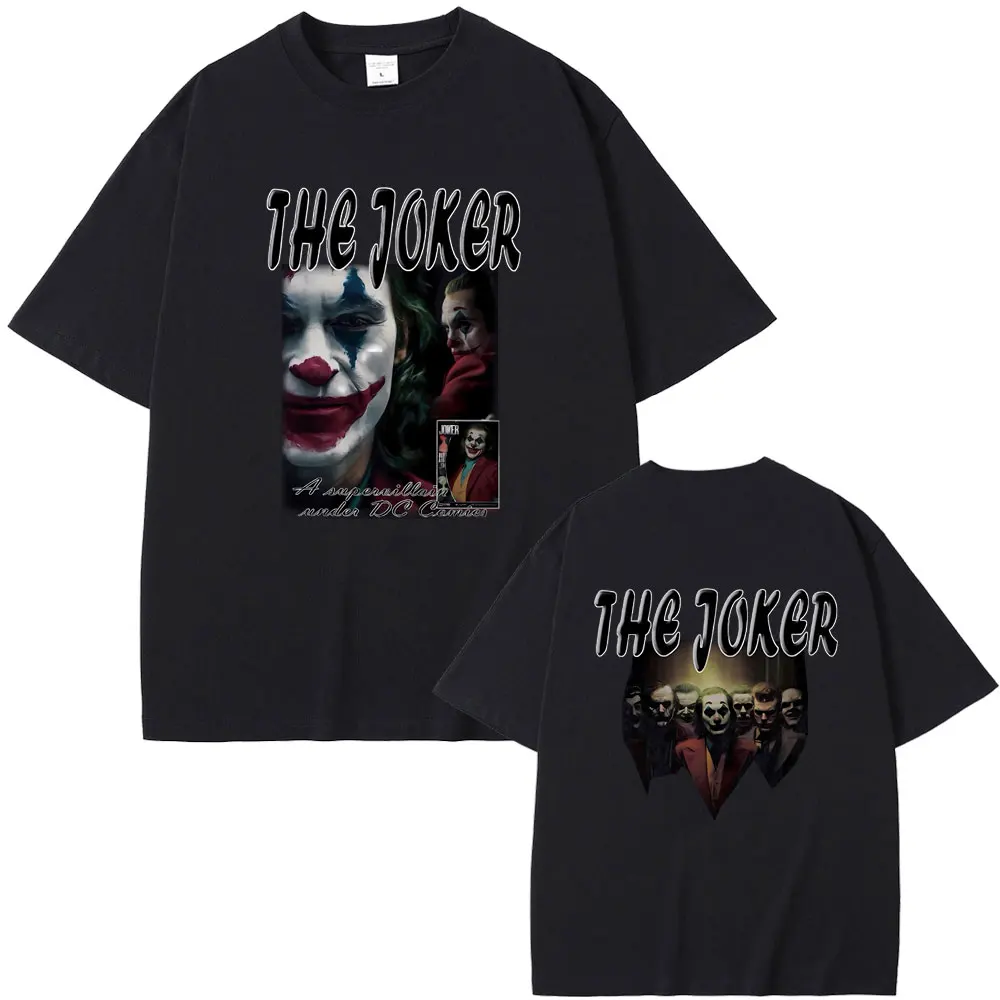 

Vintage The Joker Graphic Print T-shirt Men Women Hip Hop Gothic Rock T Shirts Men's Oversized Streetwear Male Pure Cotton Tees