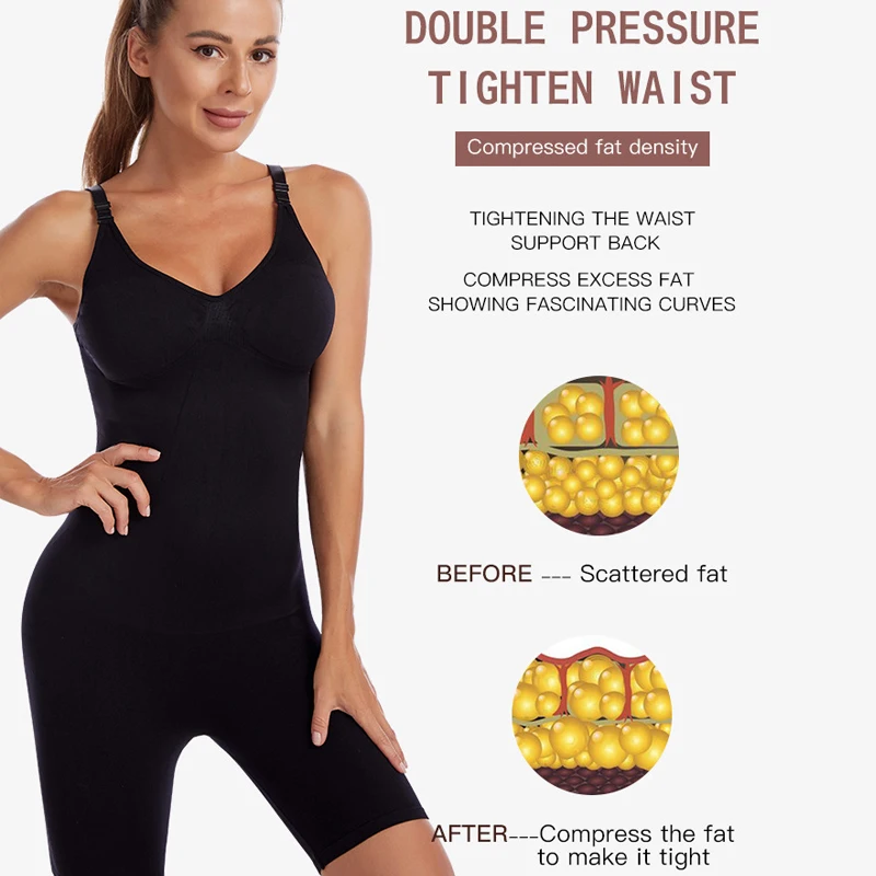 Seamless Shapewear Bodysuit for Women Tummy Control Body Shaper Butt Lifting Fajas Colombianas Slim Catsuit Body Shaper Underwea