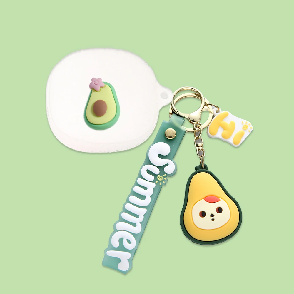 Adorabile Per Earfun Air Pro 3 / Free Pro / Pro 2 Custodia Cute Fruit Avocado Chain Cover Cover In Silicone Per Auricolari