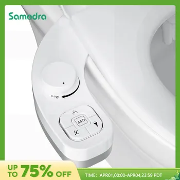 SAMODRA 비전기식 비데-자체 청소 이중 노즐(전면 및 후면 세척) 물 비데 변기 시트 부착물 상품 이미지