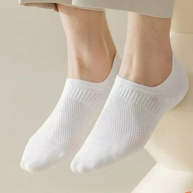 

Show Breathable Non-slip Cut Sock Quality Mens No Shallow Thin Socks Boat 5pairs Cotton Summer Invisible Silicone Low Mouth High