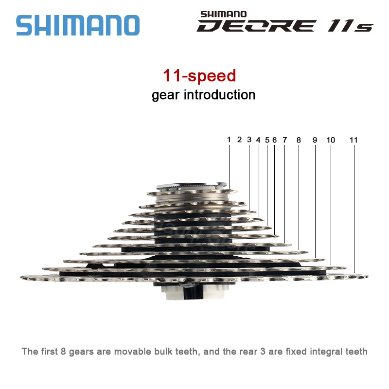 SHIMANO MTB Deore CS M5100 Freewheel Mountain Bike Cassette 11 speed 11-42T 11-51T