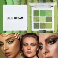 Green Eyeshadow Avocado Cream Nine-Color Brightening Eye Enhancer Reflective Diamond Nine-Square Eyeshadow Palette 2