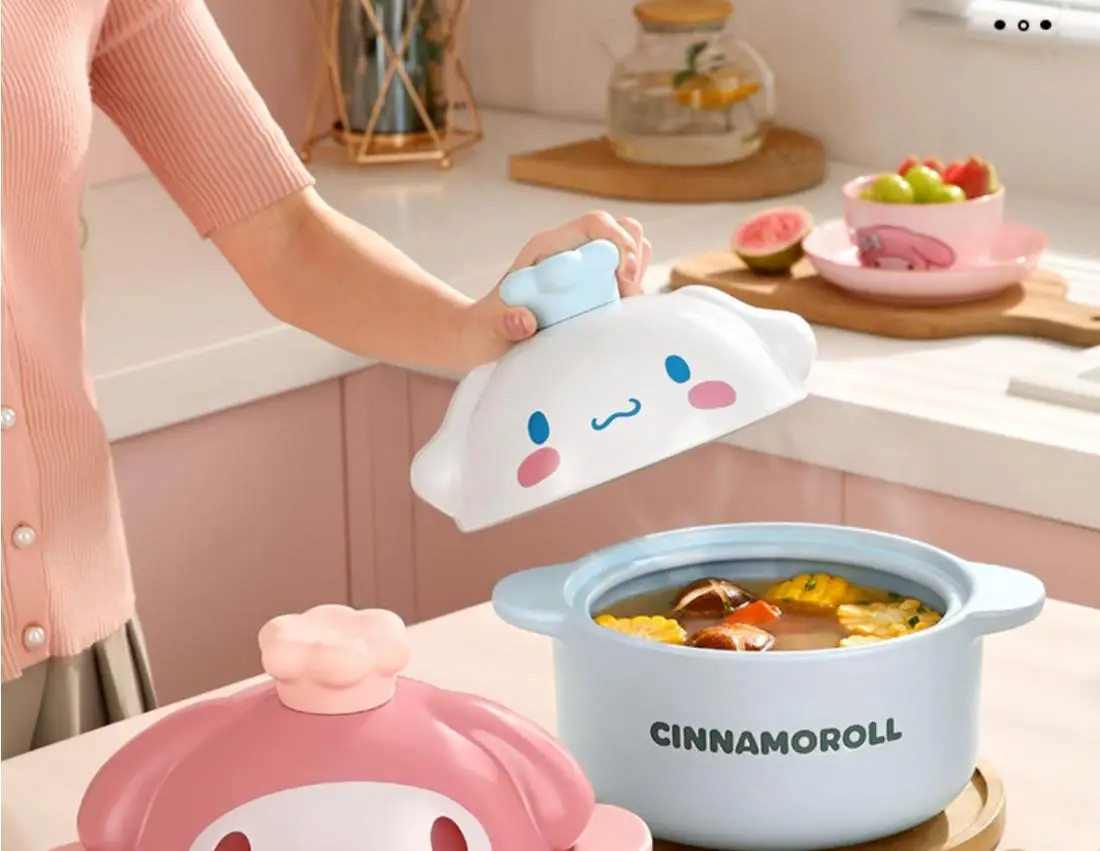 Sanrio-耐熱性の鍋、漫画の調理キャセロール、セラミッククレイ