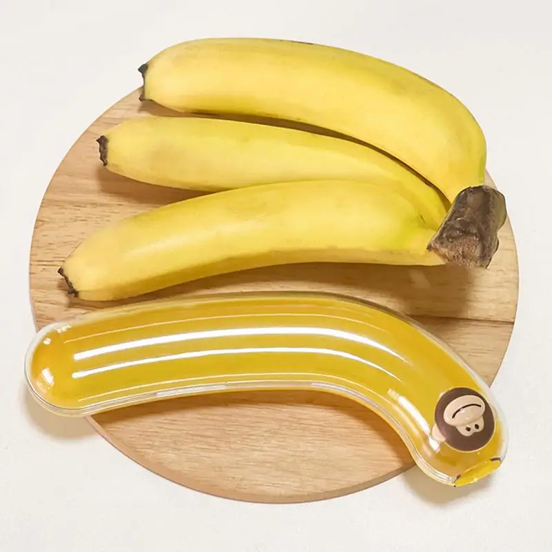 Travel Banana Storage Box Stylish Monkey Banana Pod Anti-Squeezing Fruit Protector Case Protable Outdoor Picnic Food Container
