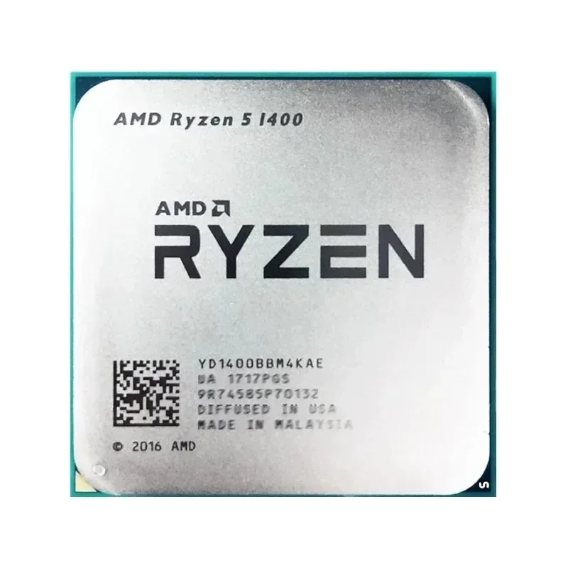 AMD 라이젠 5 1400 소켓 AM4 CPU 4코어 8스레드 3.2GHz 최대 3.4GHz 8MB L3 캐시 65W 언락 데스크탑 게이밍 프로세서