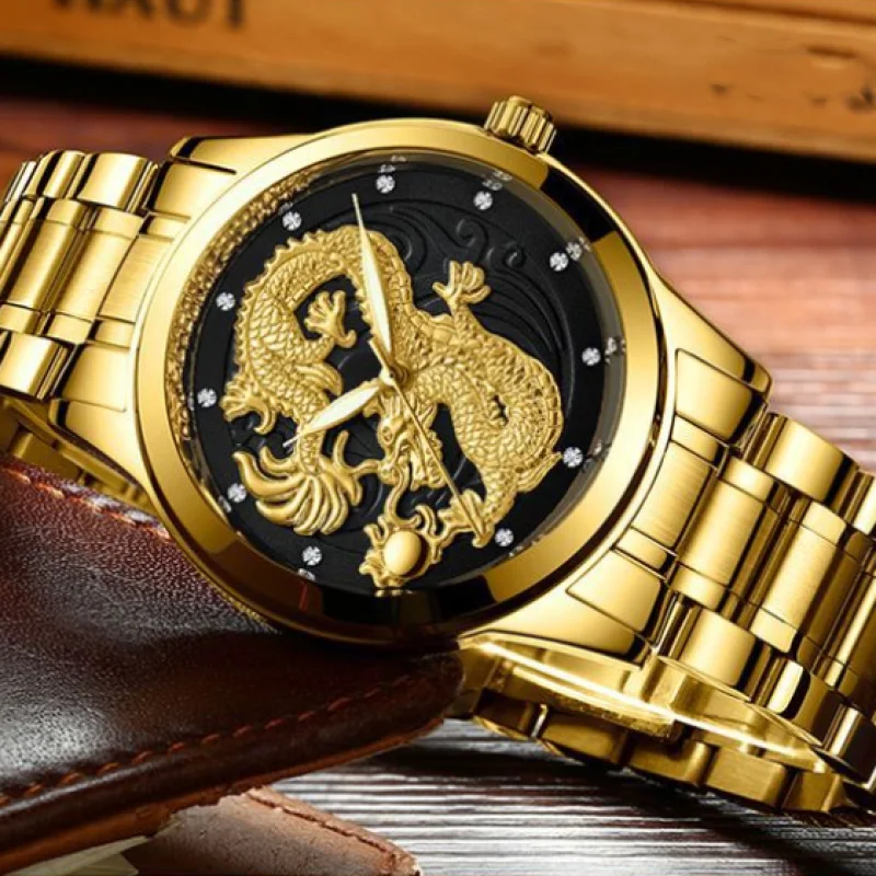 

Fashion Golden Quartz Watch Men Stainless Steel Waterproof Luminous Date Mens Watches Top Brand Luxury Relogio Masculino
