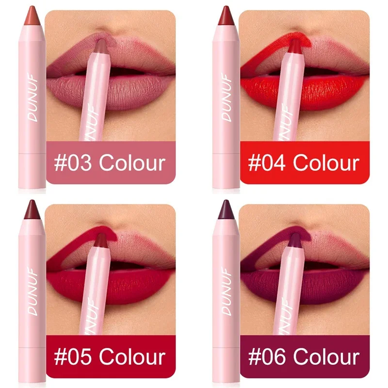 Matte Velvet Lipstick Pencil 18 Colours Long-lasting Lip Liner_voghion.com