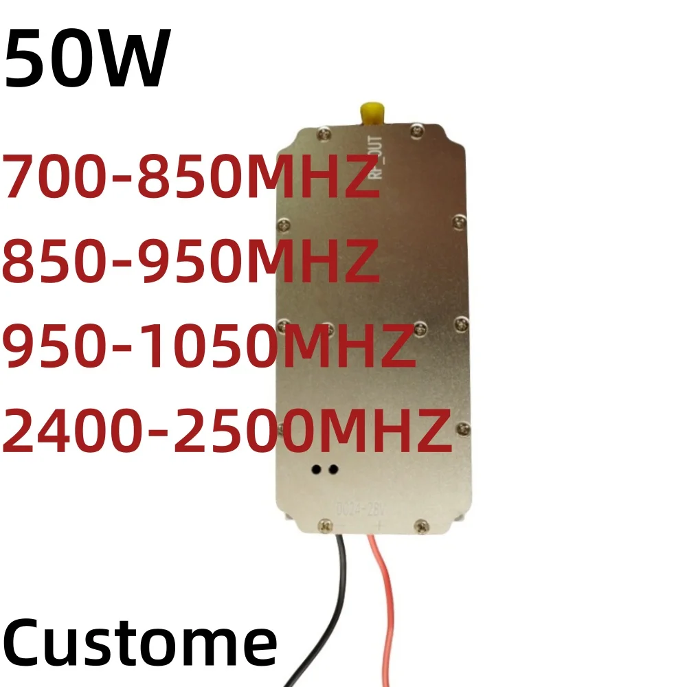 

Custom RF 50W 700-850MHZ 850-950MHZ 950-1050MHZ 2400-2500MHZ for Anit RF POWER amplifier WIFI Anit drone