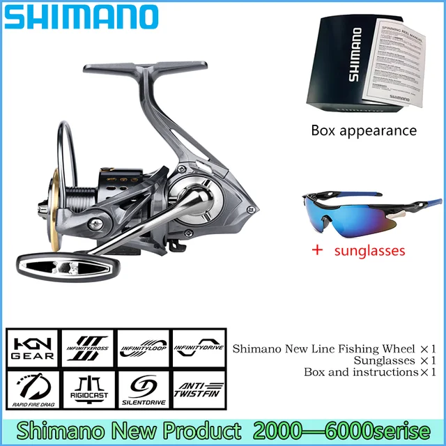 100%new Original Shimano 15Kg Max Drag Power Full Metal Spool Grip  Saltwater Freshwater Spinning Reel Suitable For Any Fish Spec