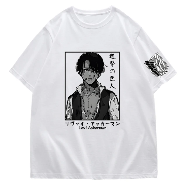 Attack on Titan Levi Shingeki No Kyojin Anime AOT Tshirt T-Shirt Tee ALL  SIZES