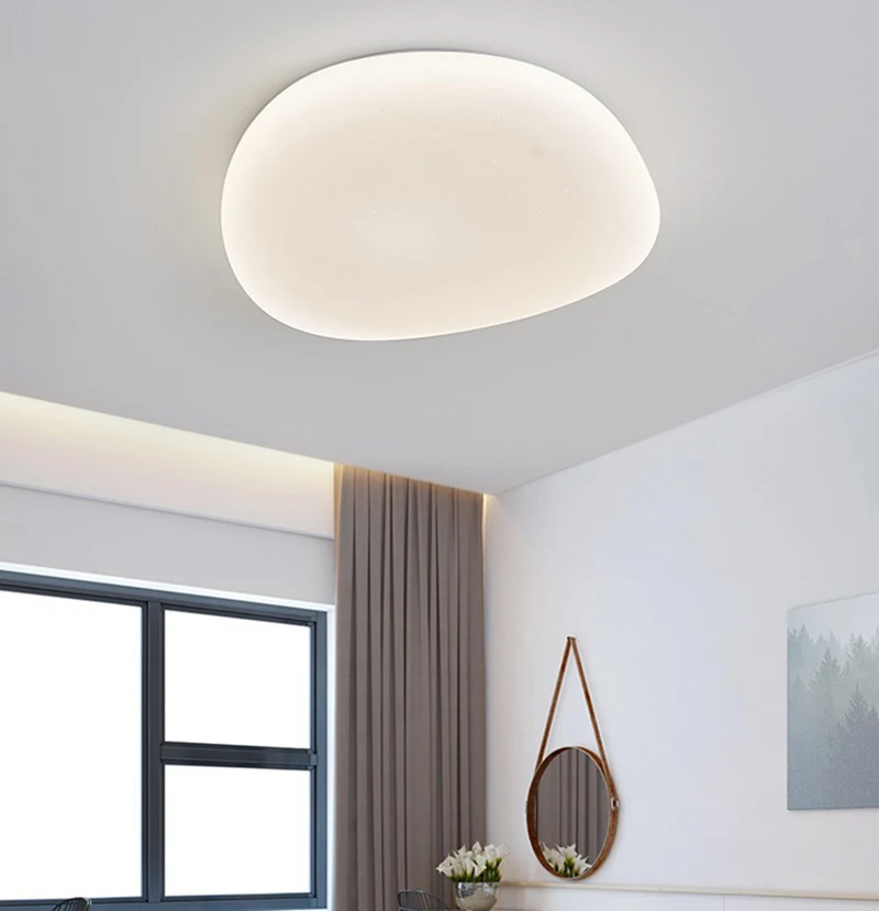 

Pebble Shaped LED Ceiling Light Nordic Bedroom Light Extreme Simple Balcony Living Room Light Modern Lighting Fixtures