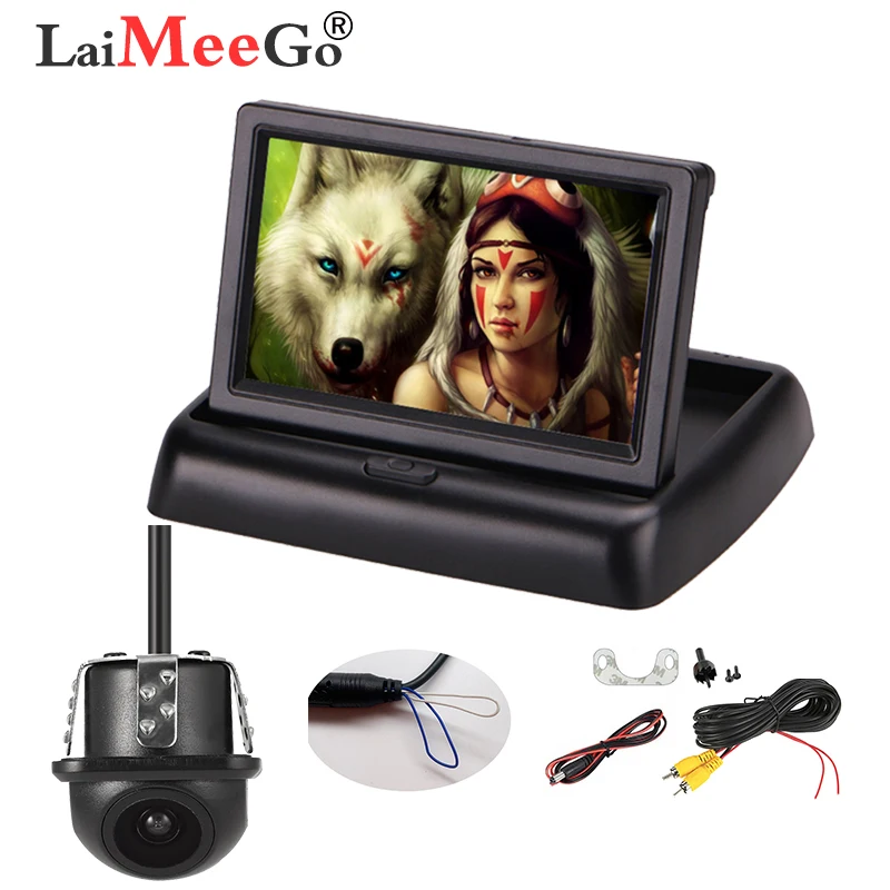 5 inch TFT LCD Monitor Display Screen Backup Camera Monitor for Parking Rear View Backup Camera for Car Truck Van Camping
