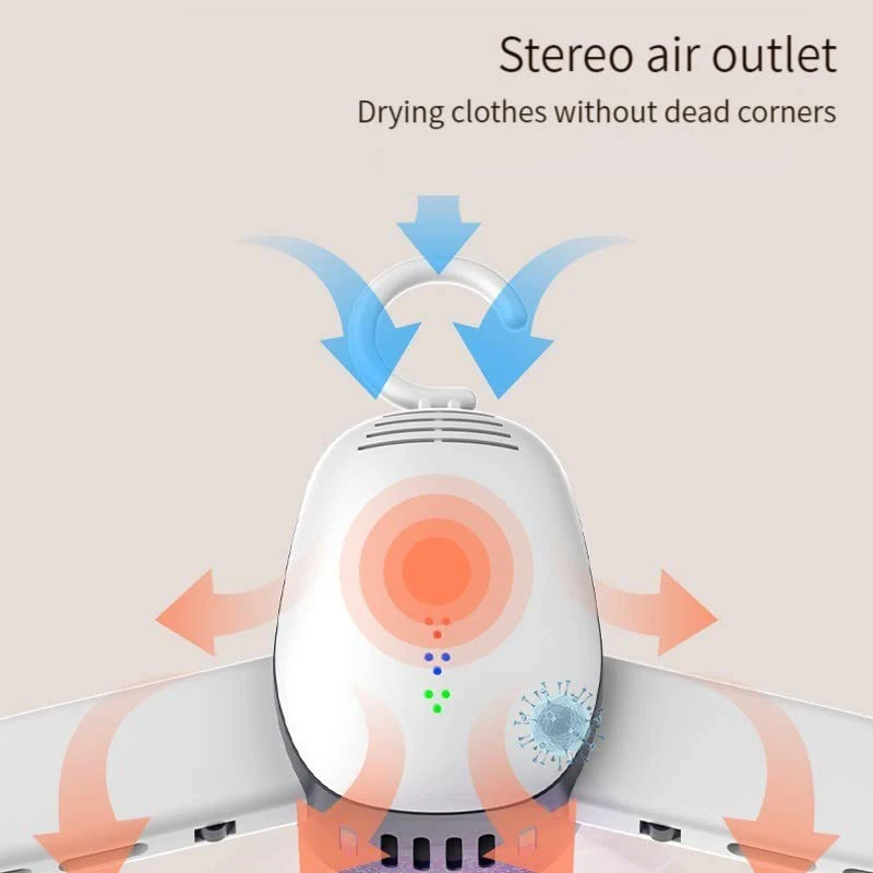 Portable Clothes Dryer Drying Hanger Electric Shoes Clothes Drying Rack Foldable Heater Hanger Machine Travel Laundry Dryer 4