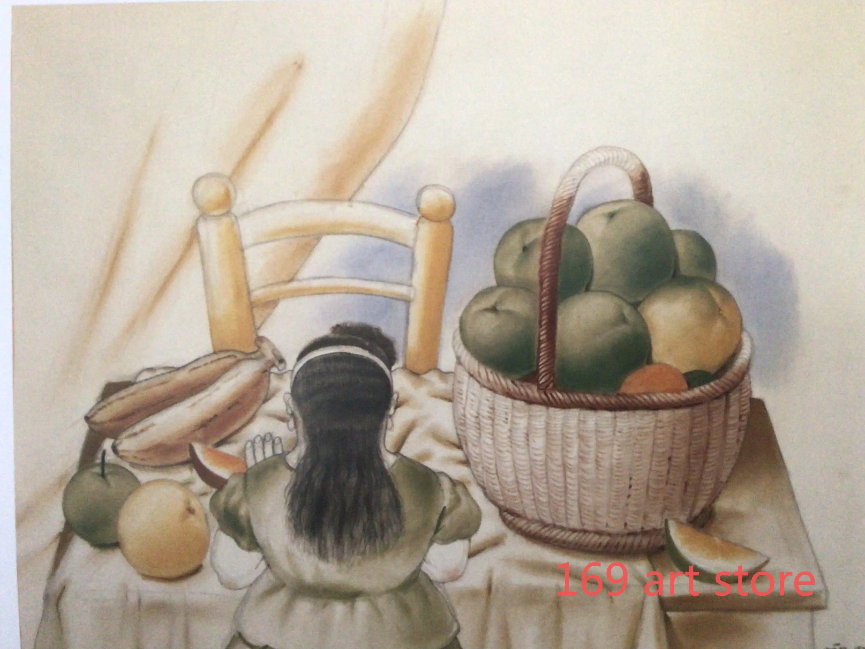 thumbnail image 1 of Divertido retrato de mujer y hombre de Fernando Botero bebiendo jugo, pósteres artísticos, pintura en lienzo, impresiones de pared, imagen para la decoración del hogar de la habitación, 1 of 5