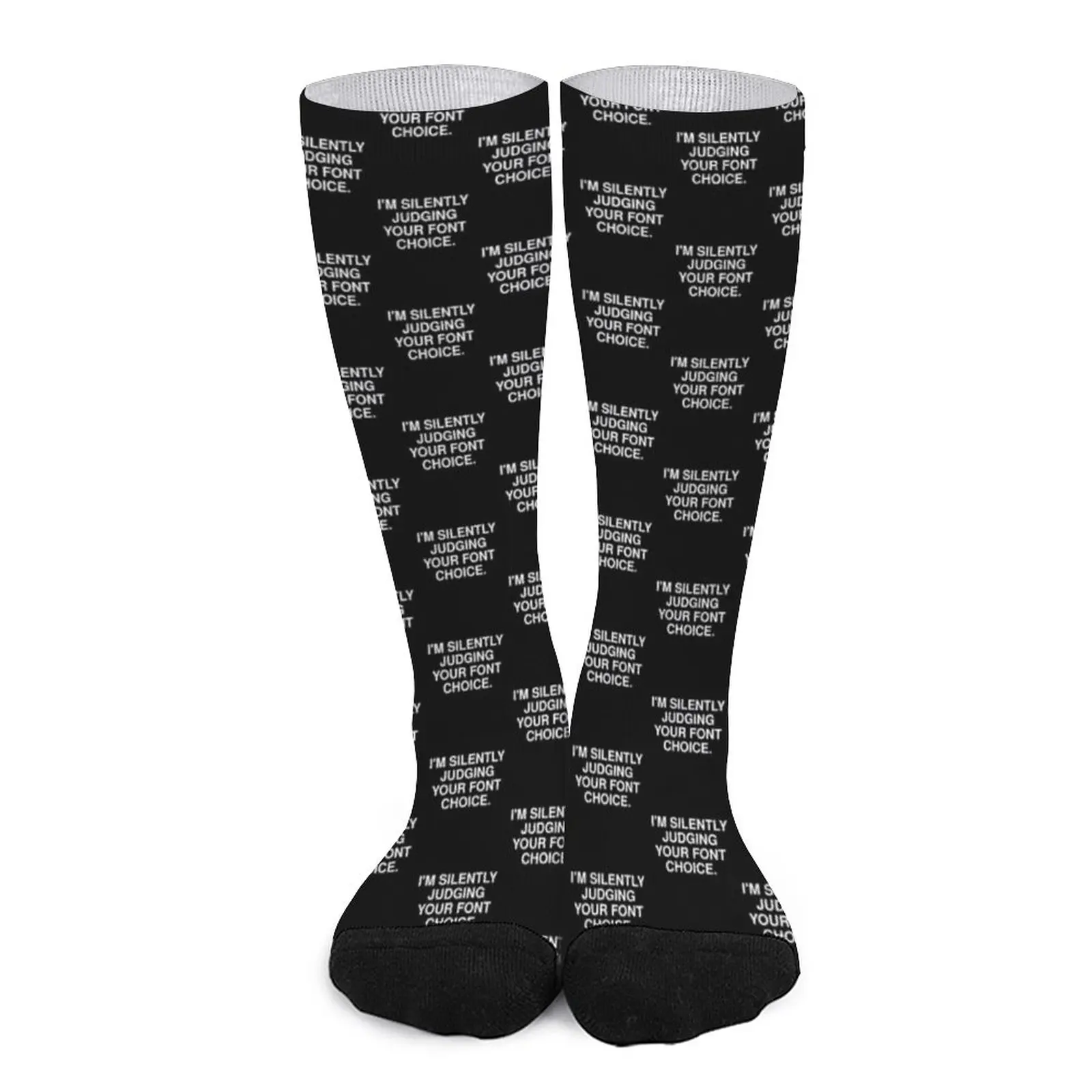 I'm silently judging your font choice Socks socks aesthetic Funny socks gifts for men snow