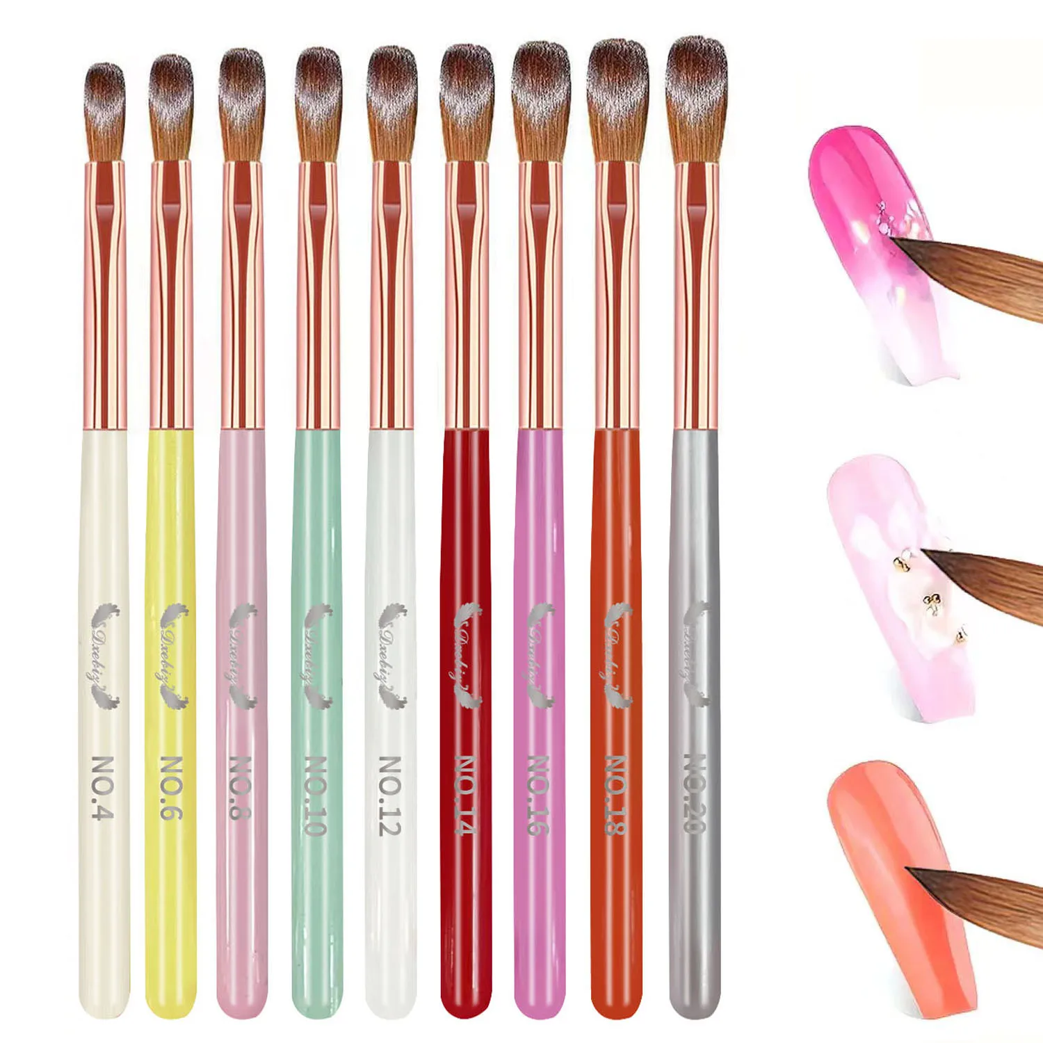 9 Pcs Speciality Acrylic Nail Brush Set   Acrylic Nail Brushes for Acrylic Application 6