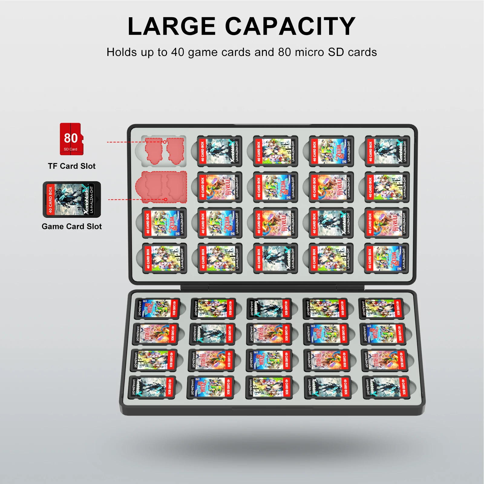 Custodia per schede di gioco nintendo switch oled e lite 40 slot_voghion.com