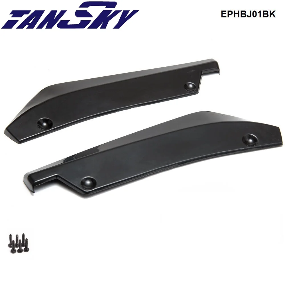 2PCS/SET Universal Rear Bumper Spoiler Canards Diffuser Car Side Fin Scratch Protect Cool EPHBJ01