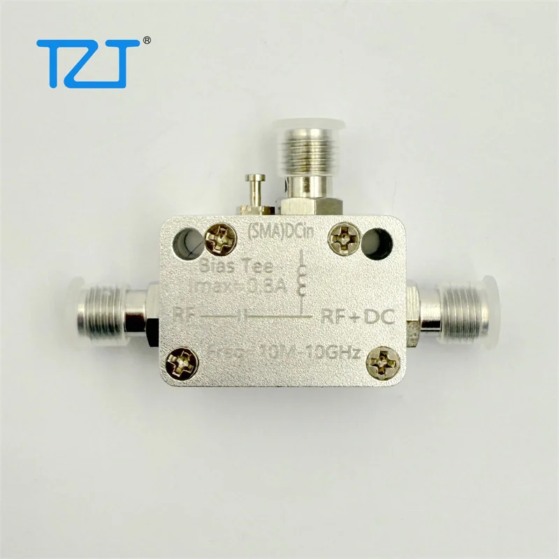 TZT 10MHz-10GHz RF 바이어스 티 DC 피드 블록 800mA(ZFBT-6GW+용 SMA 암 커넥터 교체 포함)