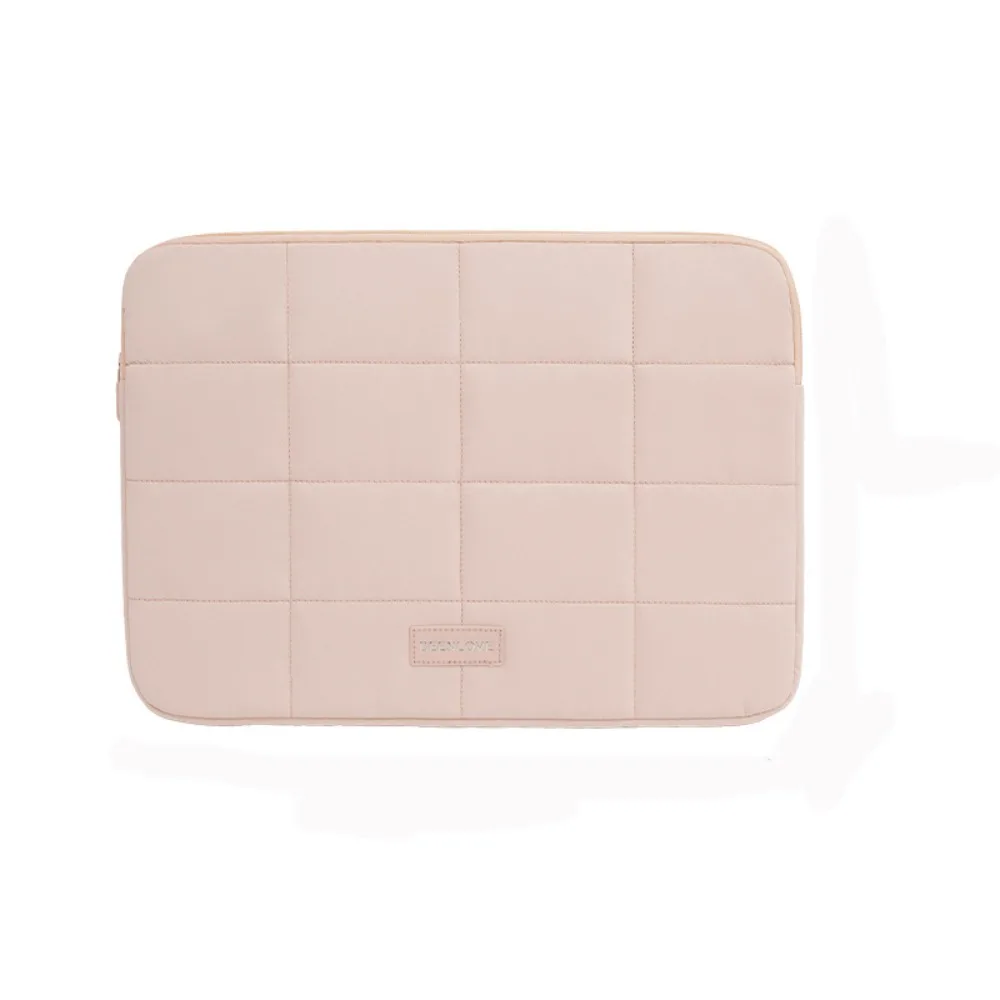 Quilted Shockproof Ultralight Tablet Sleeve - Wear-Resistant Travel Case, Solid Color, Fits 14-15.6 Inch Devices
