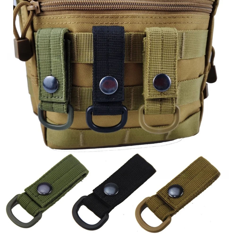 Multifunctional Nylon Webbing Carabiners Portable Hang Buckle Strap Belt Clips Keychain Clip Supplies Outdoor Sports Accessories