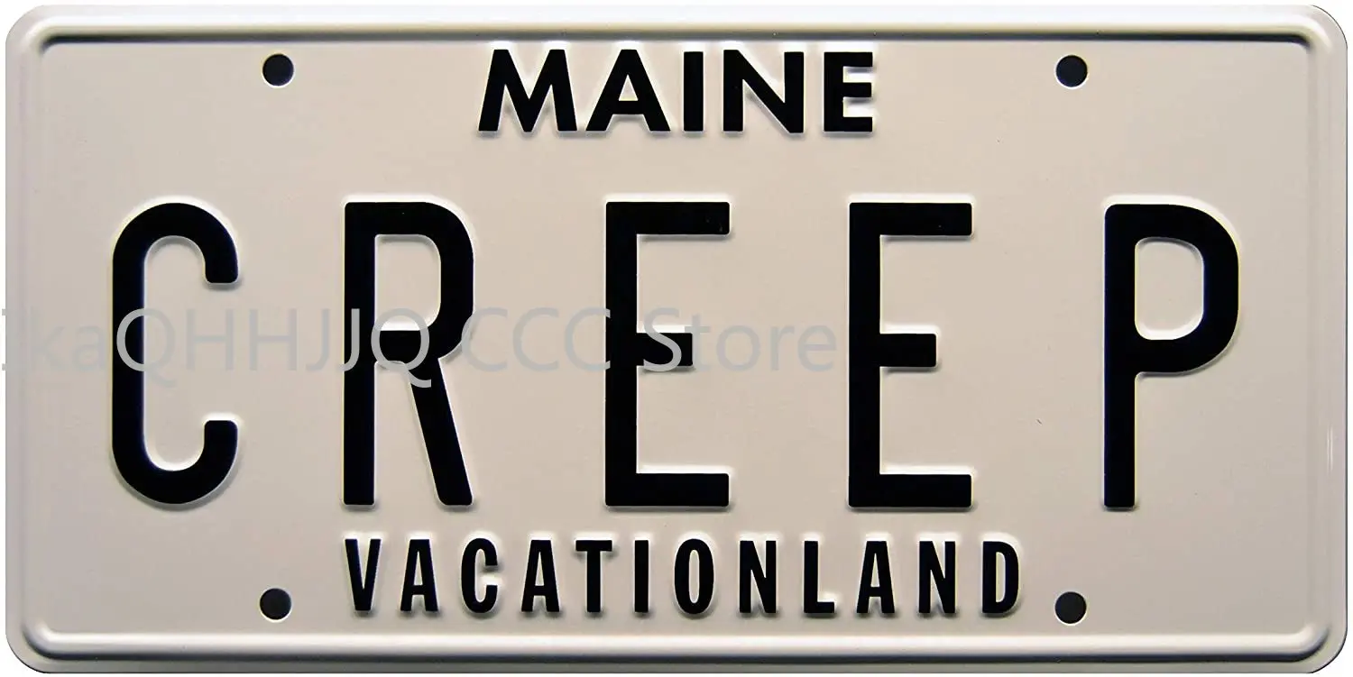 

Celebrity Machines Creepshow 2 | Creep | Metal License Plate Cover Metal Car Tag for Men Women 6 X 12 Inch