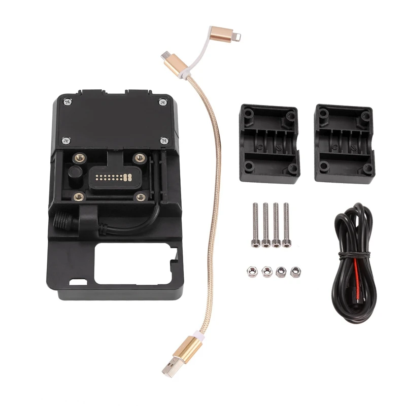 

Motorcycle Navigation Bracket ABS, Mobile Phone Usb Charging Black Mount For Bmw R1200gs F800gs Adv F700gs R1250gs Crf 1000L F75