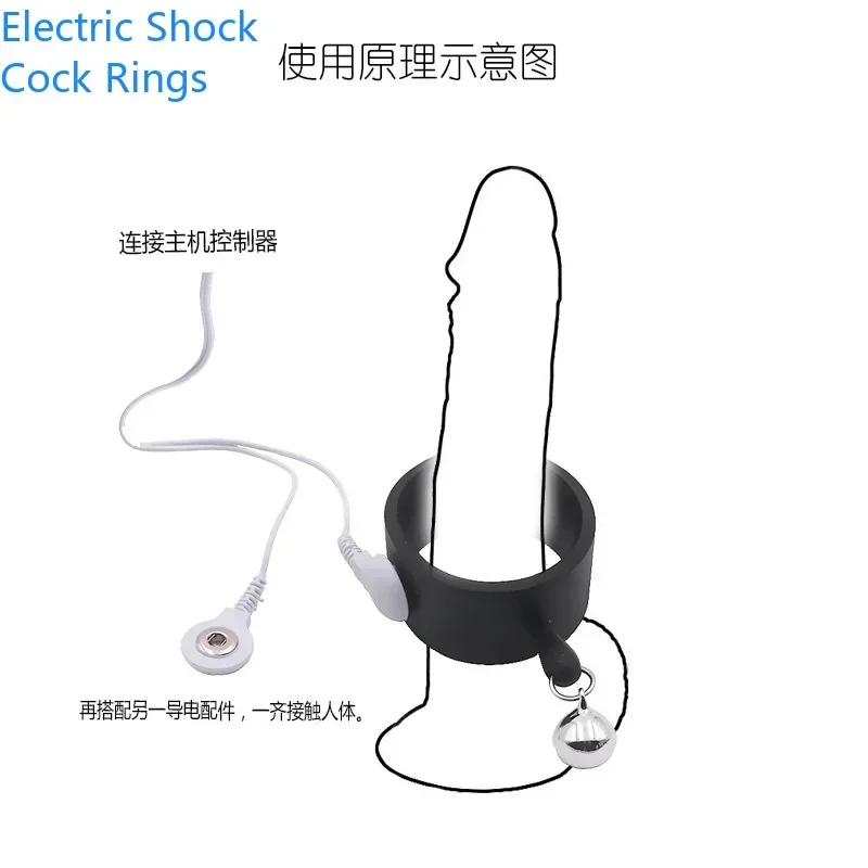 Penis Rings Pulse Body Massager Medical Themed Toys Electric Shock Sex Toys for Men Masturbation Delay Ejaculation Sex Products