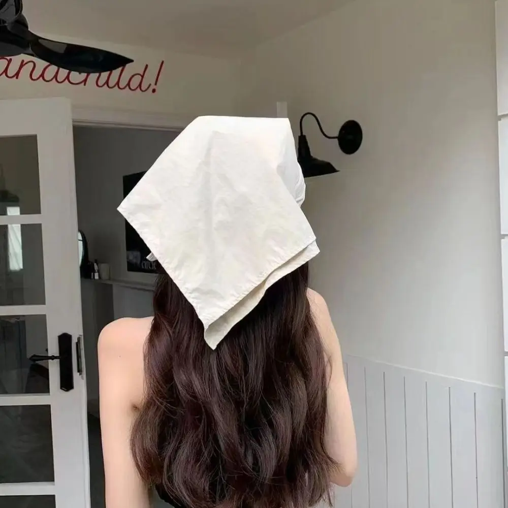 Solid Color Headscarf Baseball Cap Nylon Baseball Hat Sunscreen Beach Hats Korean Style Sun Cap Peaked Cap Outdoor