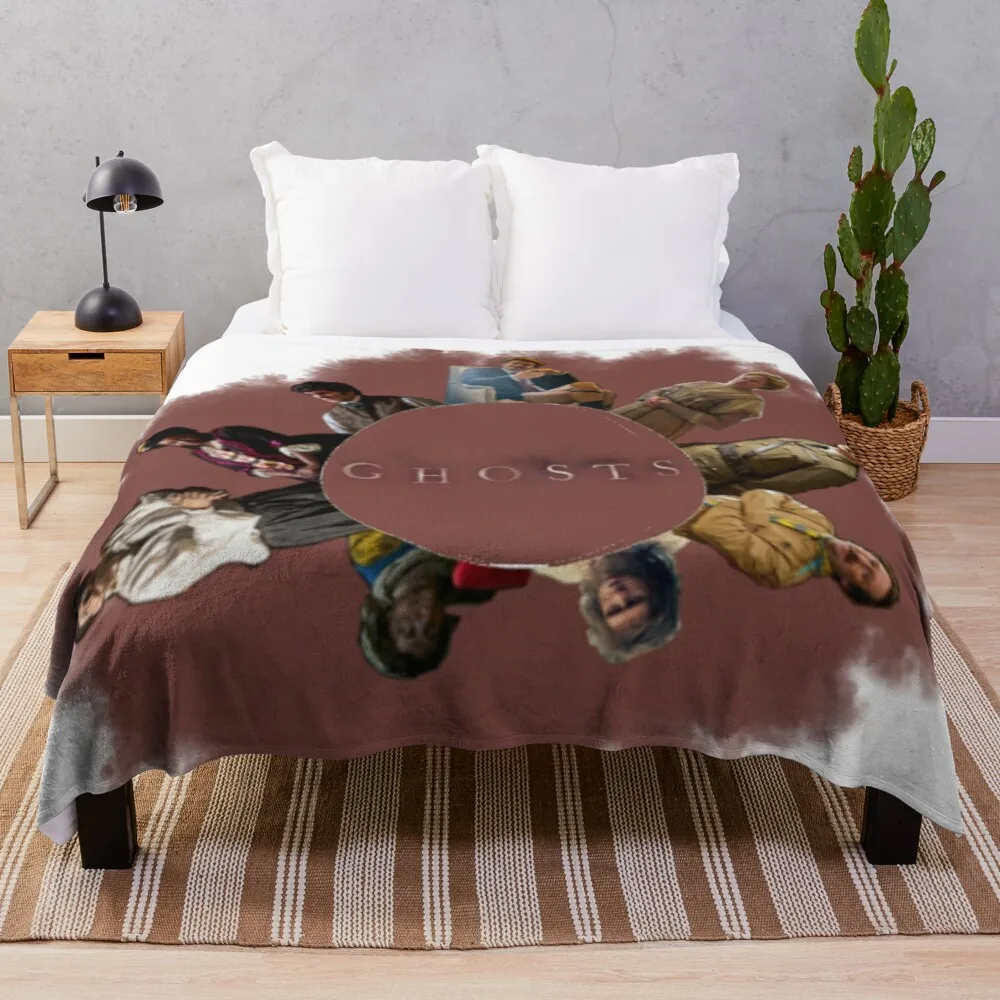 

Ghosts in Button Throw Blanket Moving Blanket Sofa Quilt