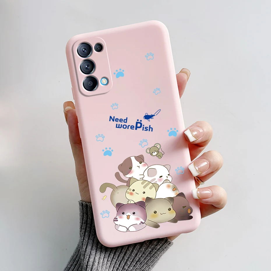 Cute Bear Cartoon Frog Silicone Soft Cover for OPPO Reno5/Reno5 Pro 5G