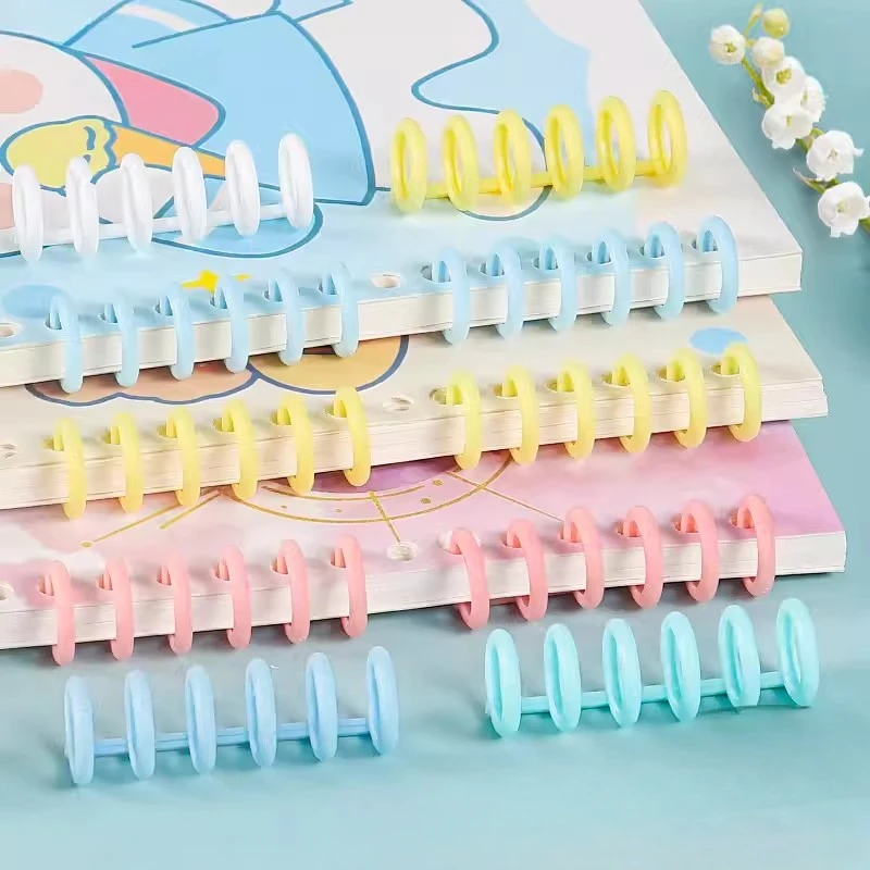 

10Pcs 6 Holes Loose-leaf Paper Book Circles Ring Scrapbook Album Binder Spiral A4 A5Notebook Binding Clips Stationery School