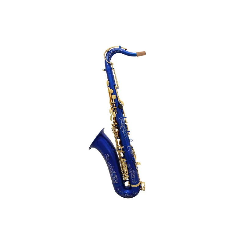 Saxophone Tenor Saxophone Matte Blue Lacquer Gold Keys Tenor SAX